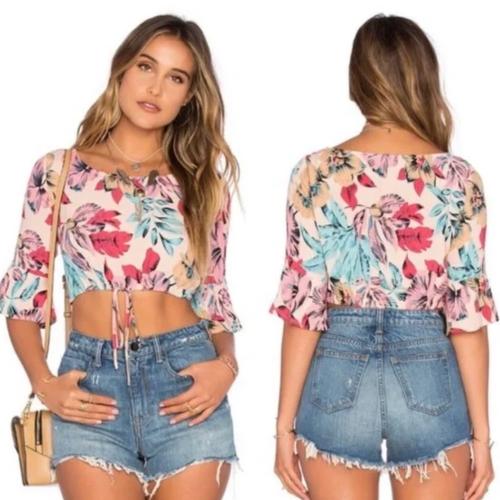 NWT For Love & Lemons Crop Top - Picture 1 of 5
